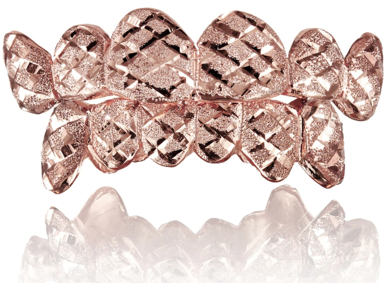 Diamond Dust W/ Criss Cross Diamond Cut design ( Price Per Tooth)