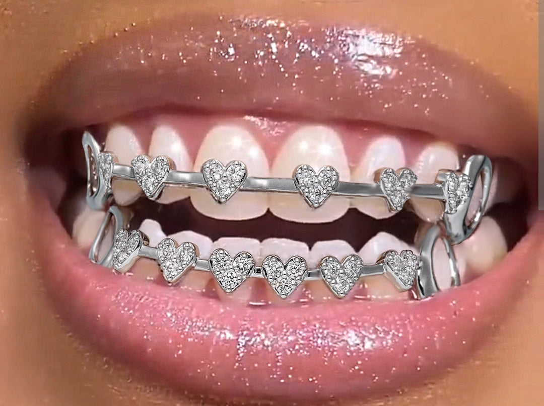 Heart Braces Design ( Priced For 8 Top 8 Bottom)